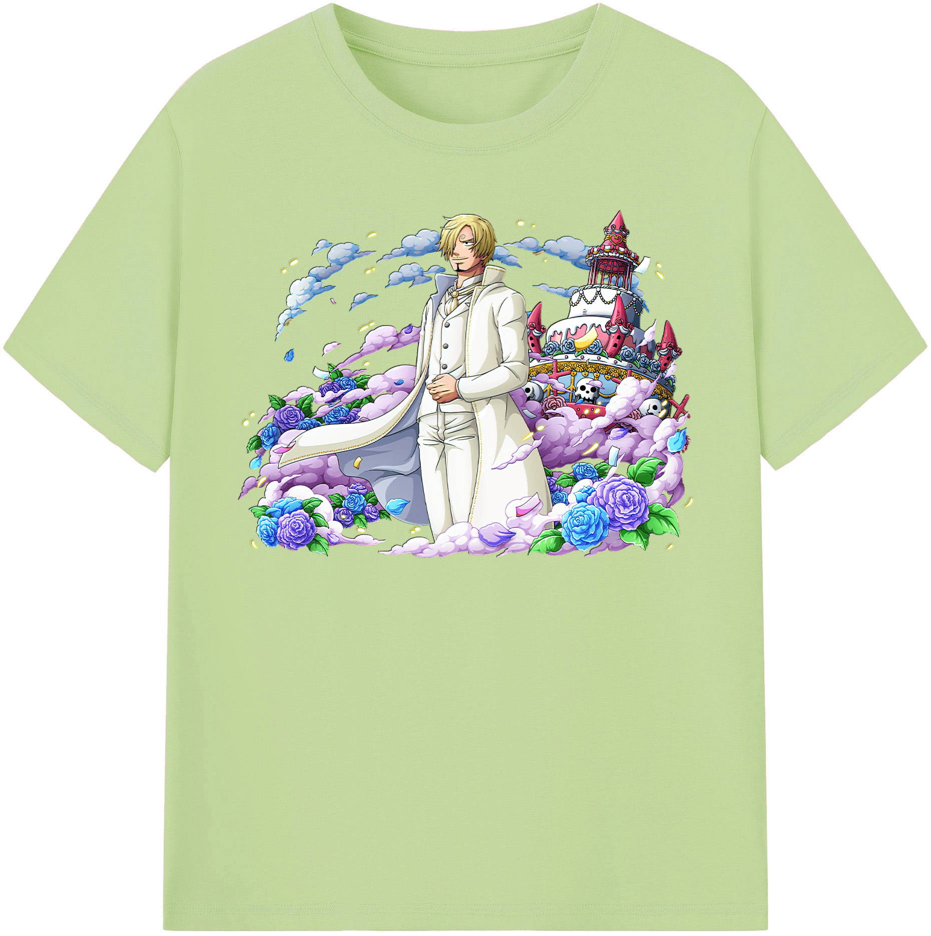 ワンピース サンジ ONE PIECE Sanji 綿100％半袖Tシャツ（フロントプリント）